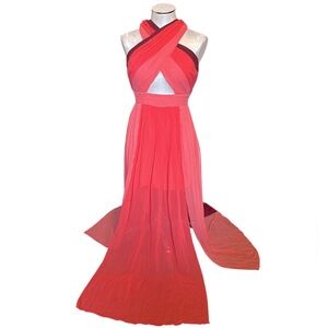 Ark & Co Women’s Evening Evening Dress Coral and Burgundy size Small